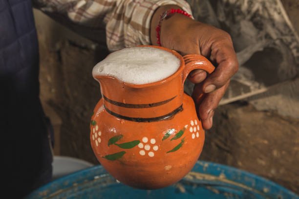 Tinacales y Pulquerias jarro con pulque (1)